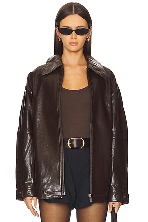 Sloane Faux Leather Jacket Free People