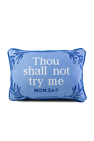 Try Me Needlepoint Pillow Furbish Studio