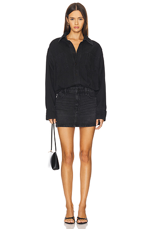 Vestido tipo camisa jeans Good American