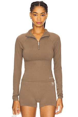 Routine Quarter Zip Long Sleeve Top P.E Nation