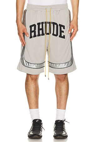 Baggy Mesh Collegiate Logo Shorts Rhude