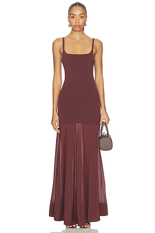 Sheer Silk Circle Hem Dress St. Agni