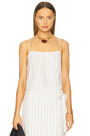Seedling Stripe Draped Front Tank Vince