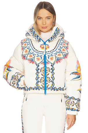 x FARM Rio Cropped Puffer Jacket Whitespace
