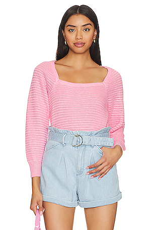 CLASSIC 스퀘어 네크라인 탑 White & Warren